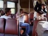 Blonde Gets Fucked By Some Tough Guys In The Bus