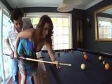 Giving A Pool Lessons To Lewd Cougar Stepmother Turn Into Sex
