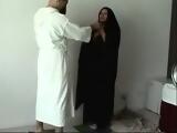 This Black Fabric Hides Hot Arab MILF Footjob Expert