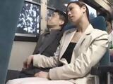 Girl Grope Guy In Bus Tekoki CFNM