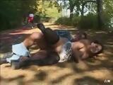 Busty Chick Gets Fucked In A Public Park In Front All Of The Runners And Walkers