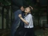 Schoolgirl Face And Pussy Fucked While Raining