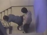 Japanese Schoolgirl Caught Fucking Her Classmate On A Stairway During Classes