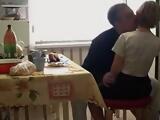 Russian Stepfather Take Advantage Of His Young Stepdaughter In The Kitchen