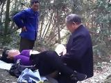 Mature Chinese Couple Dont Care For Being Watched By Accidental Passer While Fucking In Forest