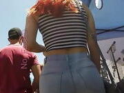 redhead candid jeans ass