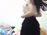 Asian Girl shows on webcam with friend